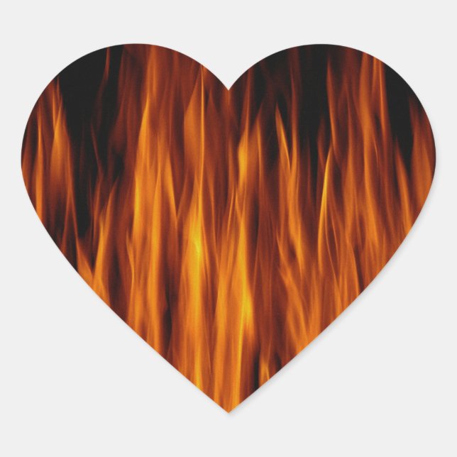 flames heart sticker (Front)