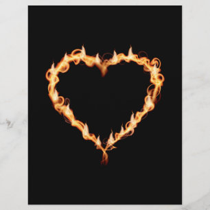 FLAMES HEAT black heart fire burning hot love Flyer