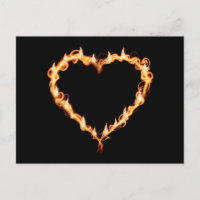 FLAMES HEAT black heart fire burning hot love