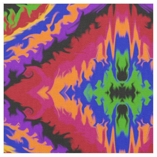 Flames in the Abstract Colours Fabric (Close Up)