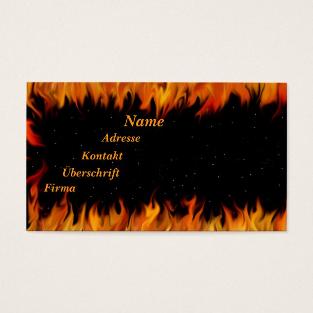 Flames in the starlight sky (Front)