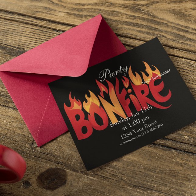 Flames Of Bonfire Invitation (Creator Uploaded)