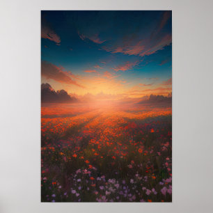 Flames of Nature, Majestic Sunset Poster