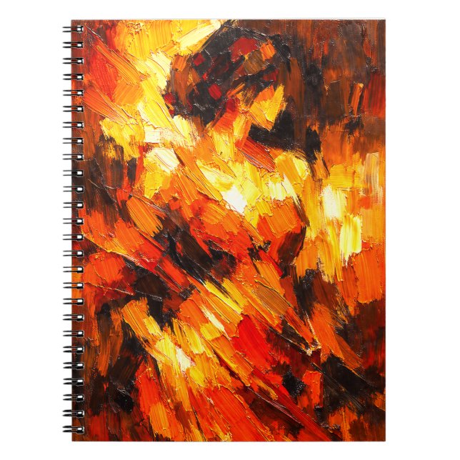 Flames of Passion Abstract Art Notebook  (Front)