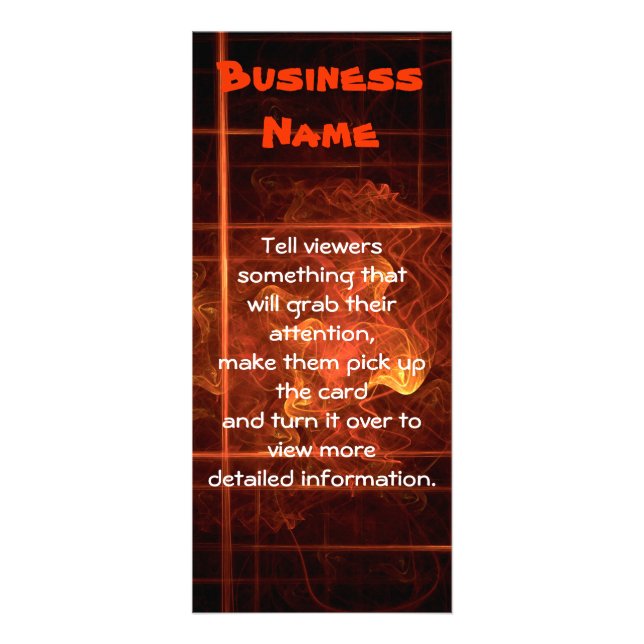 Flames Over Black Rack Card (Front)