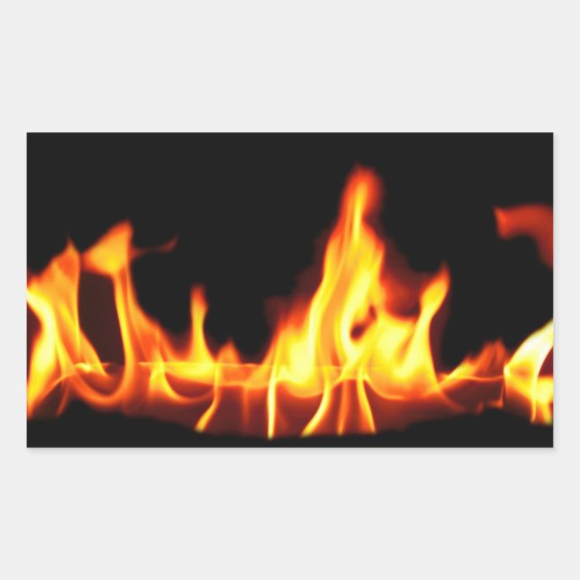 FLAMES RECTANGULAR STICKER (Front)