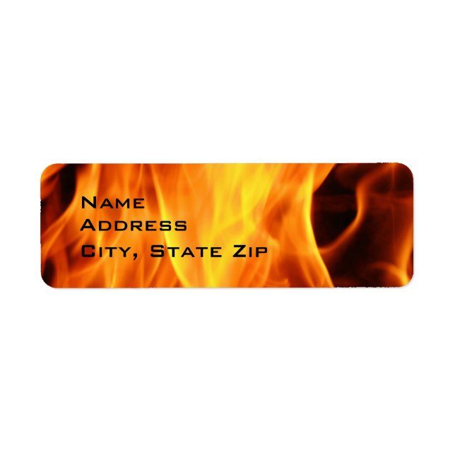 Flames Return Address Label (Front)