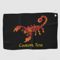 Flames Scorpion Golf Towel