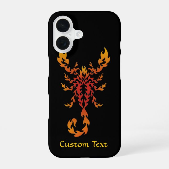 Flames Scorpion iPhone 16 Case (Back)