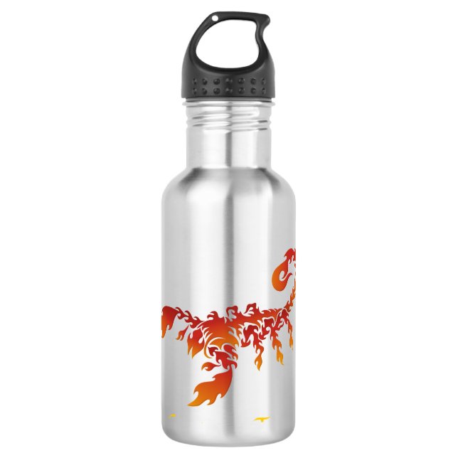 Flames Scorpion Stainless Steel Water Bottle (Front)