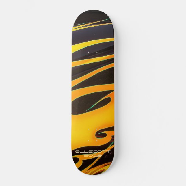Flames Skateboard Design (Front)