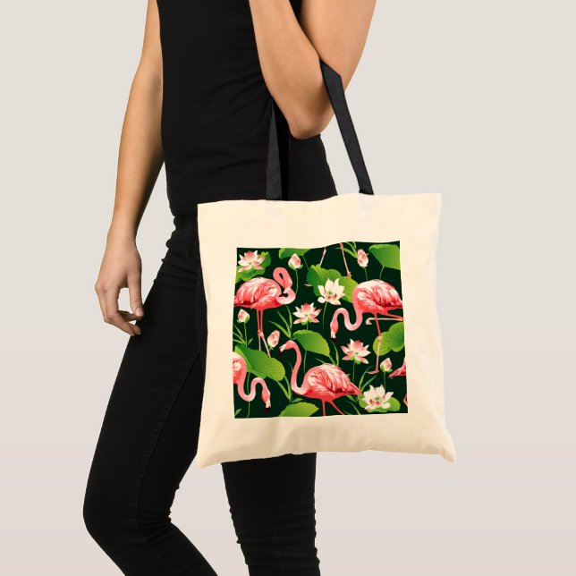Flamigo Tropical Design Tote Bag (Front (Product))