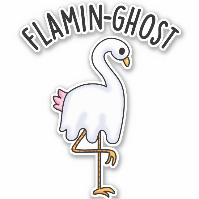 Flamin-ghost Funny Flamingo Ghost Pun  (Front)