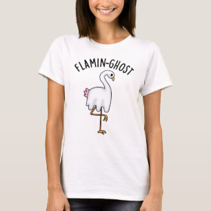 Flamin-ghost Funny Flamingo Ghost Pun  T-Shirt
