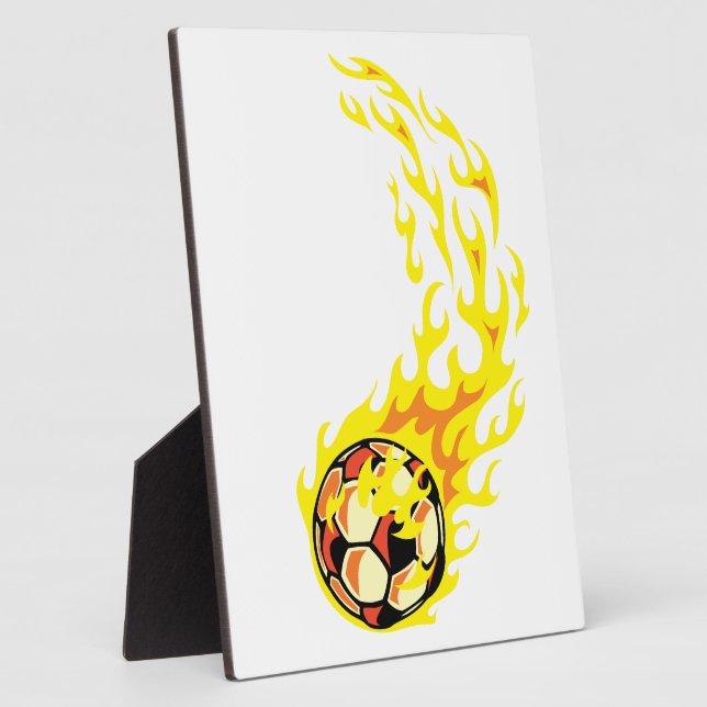Flamin' Soccer Ball Plaque (Side)