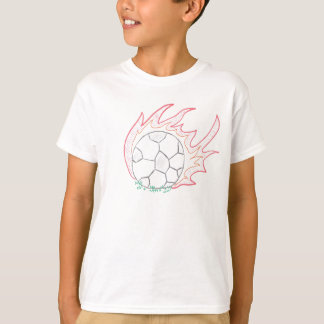 Flamin' Soccer ball t-shirt
