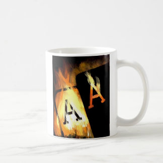 Flaming Aces Poker Art Coffee Cup Mug