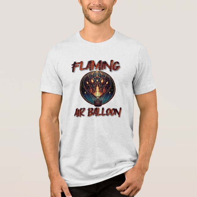  Flaming Air Balloon Tri-Blend Shirt (Front)