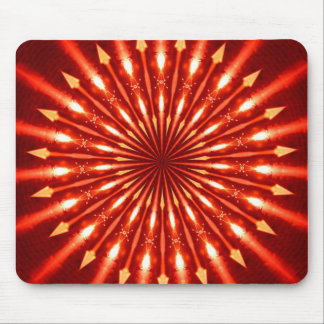 flaming arrows kaleidoscope mouse pad