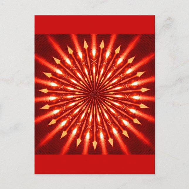 flaming arrows kaleidoscope postcard (Front)