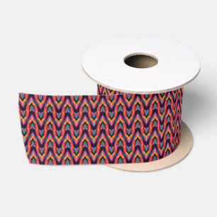 Flaming Bargello Satin Ribbon