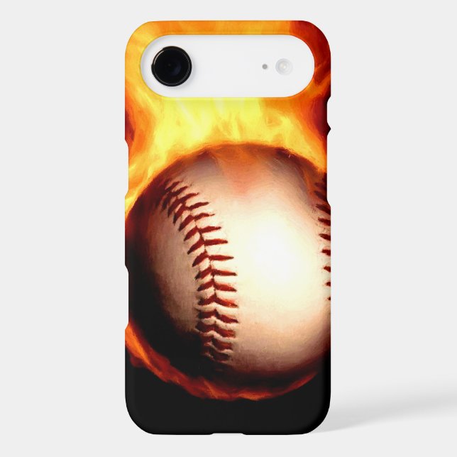 Flaming Baseball Case-Mate iPhone Case (Back)