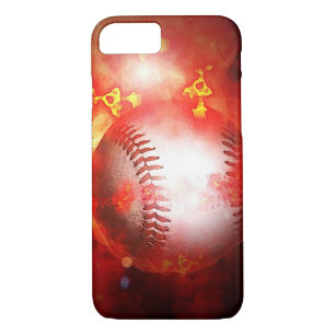 Flaming Baseball iPhone 7 Case