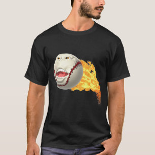 Flaming Baseball t-shirt