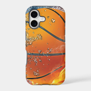 Flaming basketball