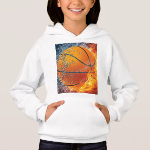 Flaming basketball