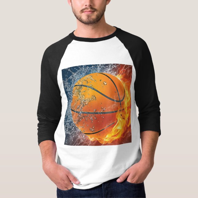 Flaming basketball T-Shirt (Front)