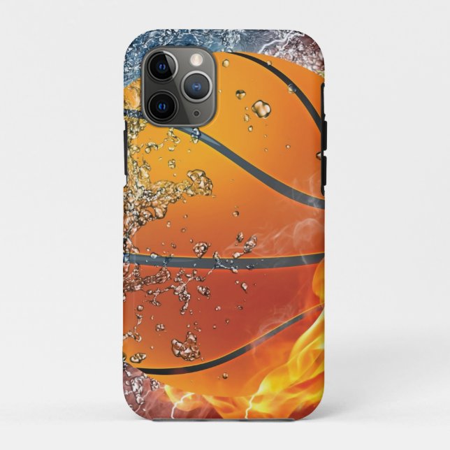 Flaming basketball throw pillow Case-Mate iPhone case (Back)