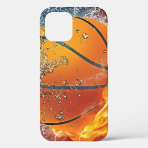 Flaming basketball throw pillow iPhone 12 case