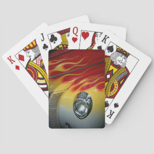 Flaming Beauty Playing Cards