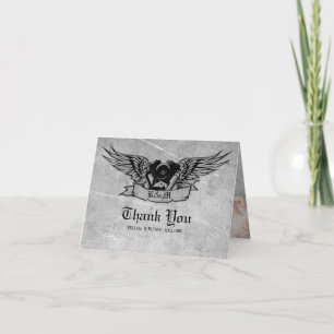 Flaming Biker Thank You Card