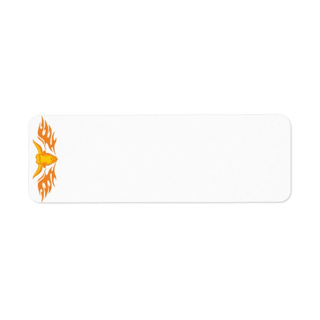 Flaming Bull #8 Return Address Label (Front)