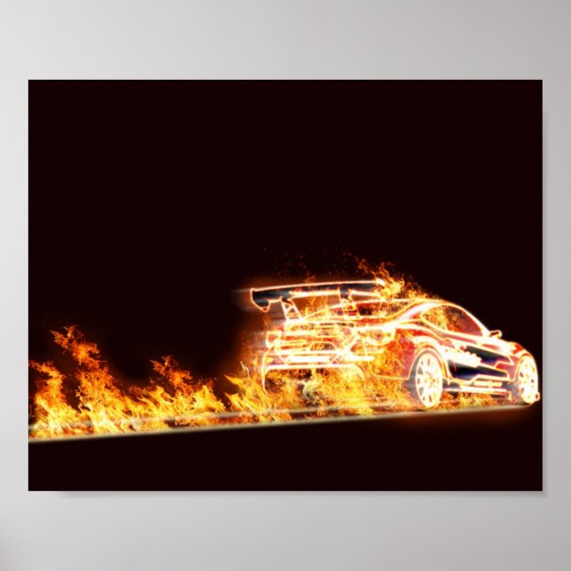 Flaming Car Poster (Front)
