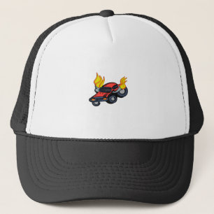 Flaming Car Trucker Hat