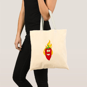 Flaming Chili Pepper Tote Bag