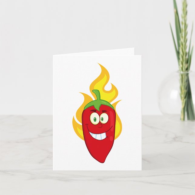 Flaming Chilli Pepper Note Cards (Creator Uploaded)