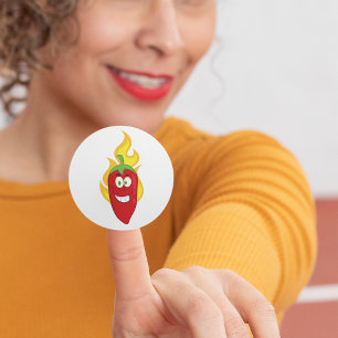 Flaming Chilli Pepper Stickers