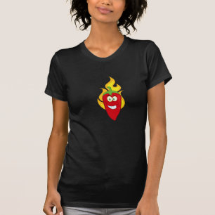 Flaming Chilli Pepper Womens T-Shirt
