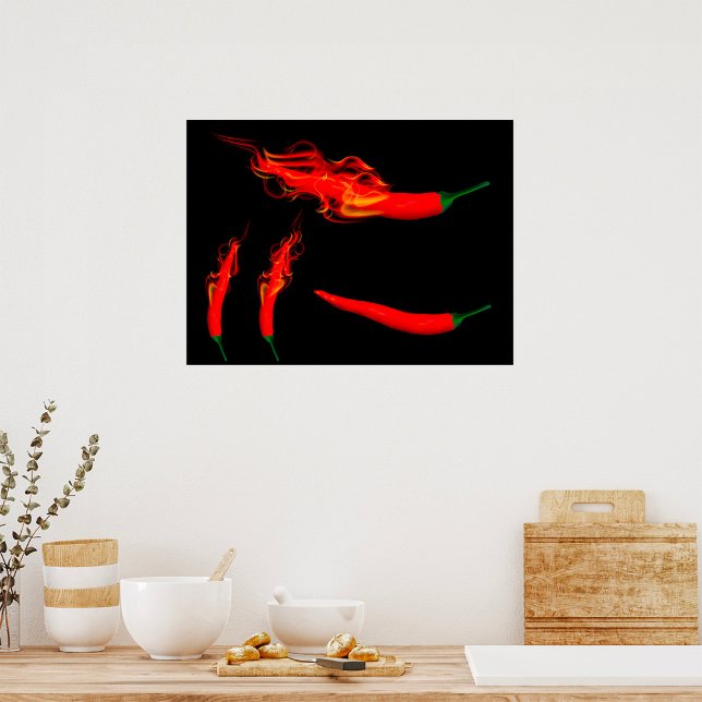 Flaming Chilli Peppers Poster (Creator Uploaded)