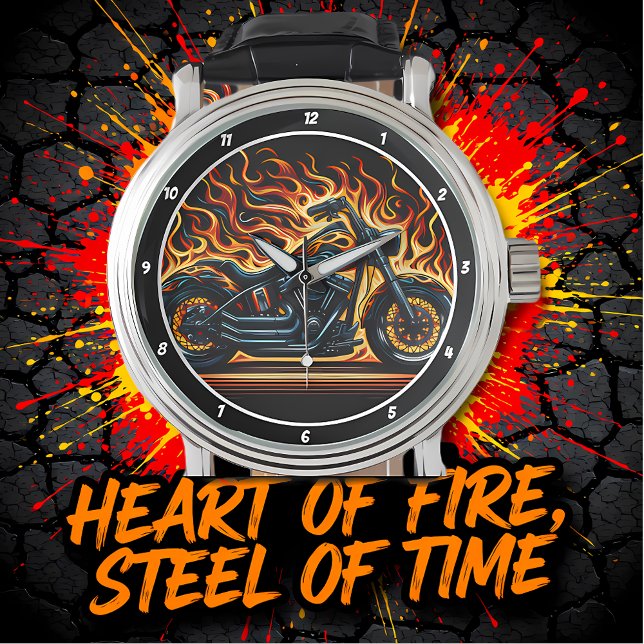 Flaming Chopper, Fiery Watch Face. (Creator Uploaded)