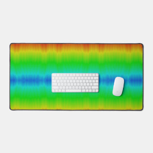 Flaming colourful rainbow  desk mat