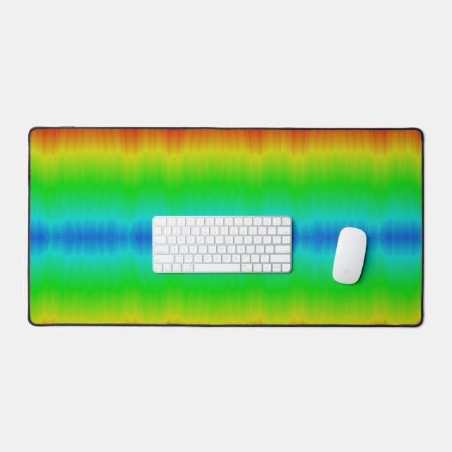 Flaming colourful rainbow  desk mat (Keyboard & Mouse)
