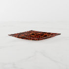 Flaming Cross & Diamonds Square Trinket Tray