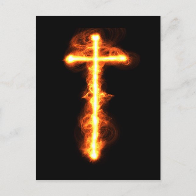 Flaming Cross Postcard (Front)