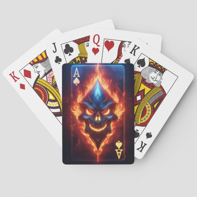 Flaming Devil Playing Cards (Back)
