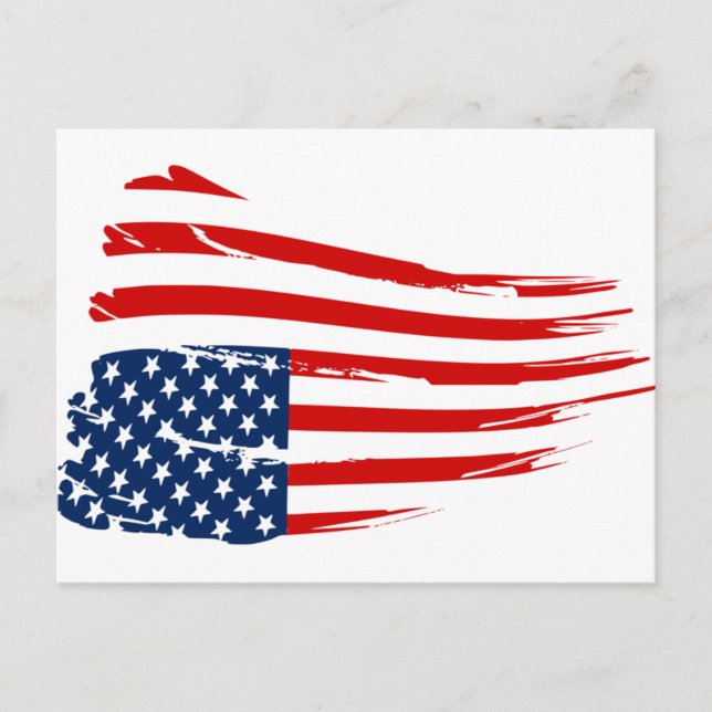 Flaming Distress Flag Postcard (Front)